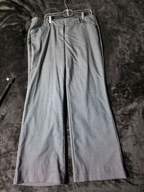 Liz Claiborne Womens Gray And Black Dress Pants - Straight, Baggy Leg